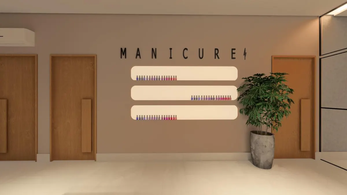 Área de manicure com poltronas
